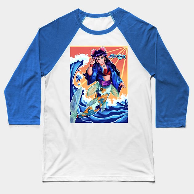 Magical Mermaid Mizu Sunrise Baseball T-Shirt by Cosfamous The Musical Wardrobe Closet